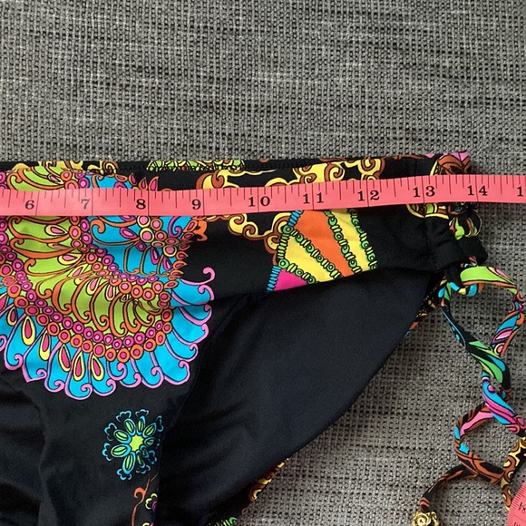 Trina Turk Halter Paisley Bikini Gold Hardware Accents M - Picture 5 of 8